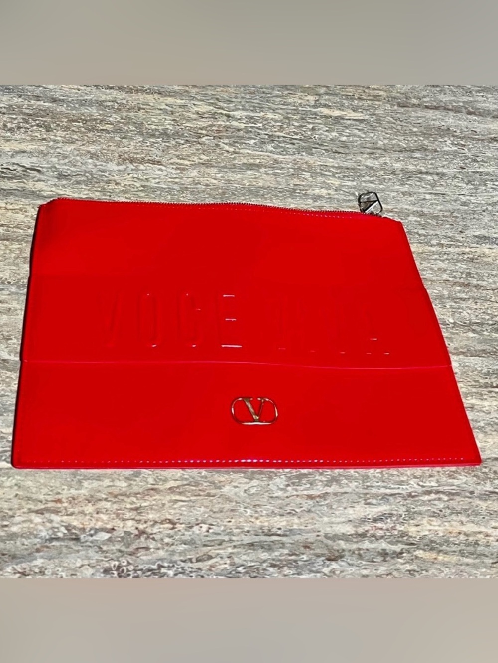 NWOT Valentino Voce Viva Red Glossy Clutch